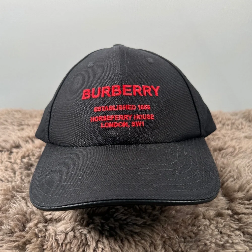 Burberry Horseferry-Motif Canvas Baseball Cap